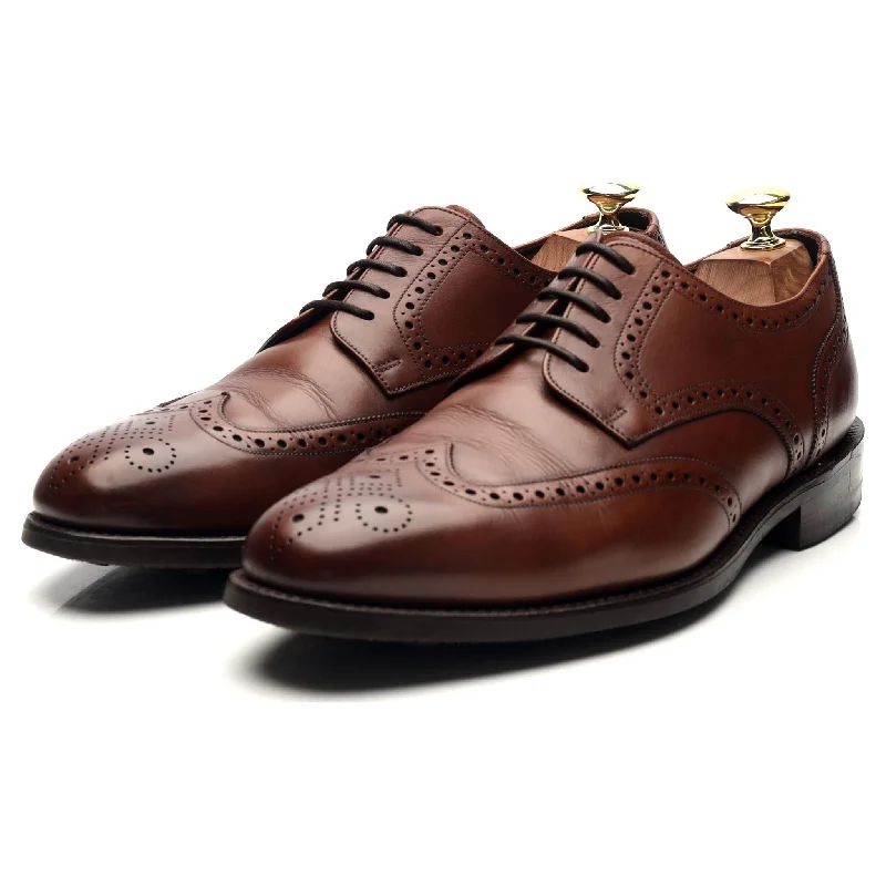 1880 'Wembley' Brown Leather Derby Brogues UK 7 G