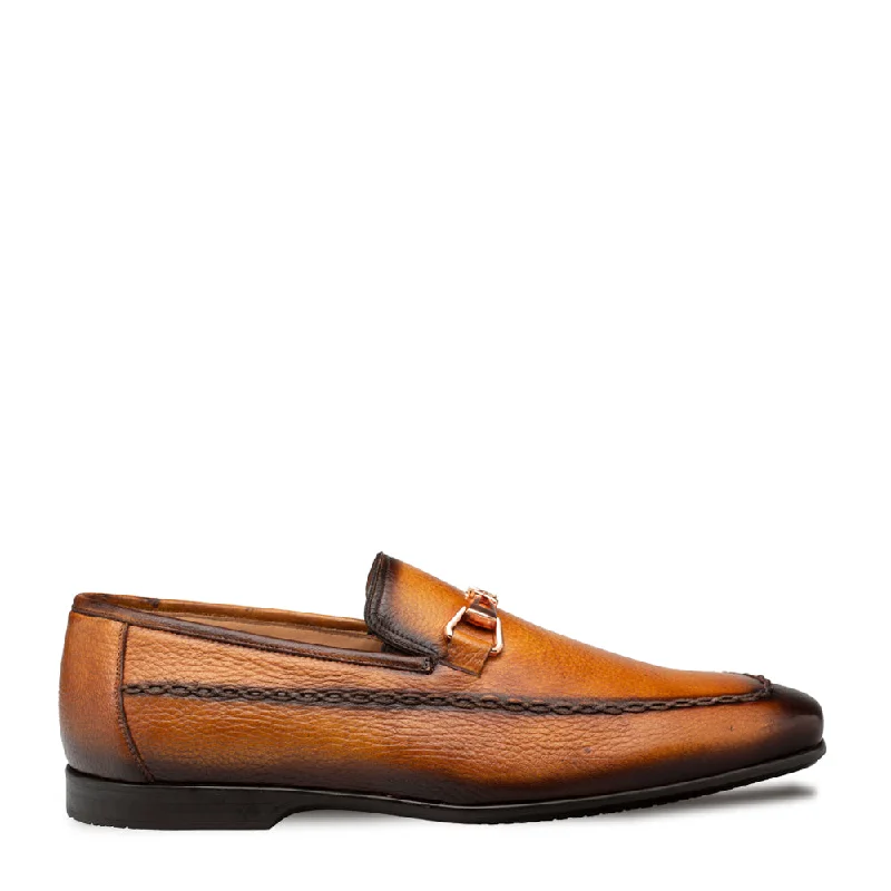 Apron Toe Deerskin Bit Loafer