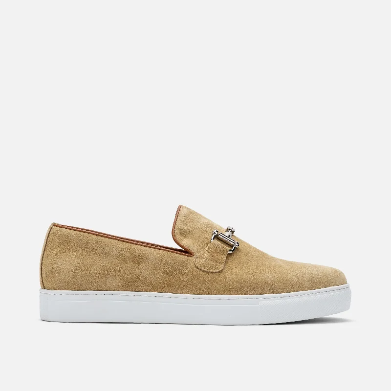 Boardwalk Sahara Suede Horse-Bit Sneakers