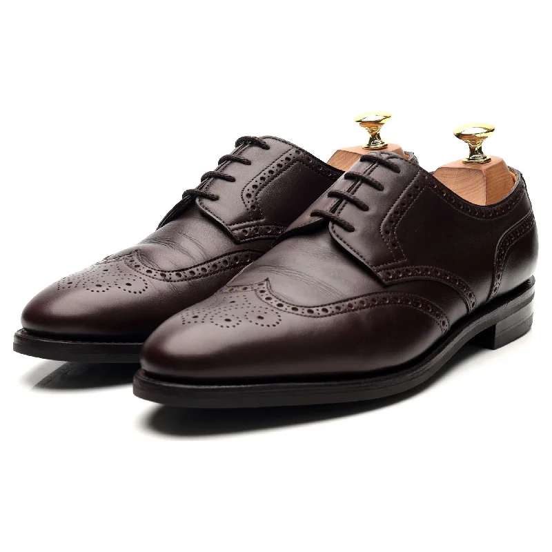 'Darby lll' Dark Brown Leather Derby Brogues UK 6 EE