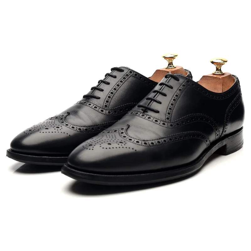 'Finsbury' Black Leather Oxford Brogues UK 8.5 F