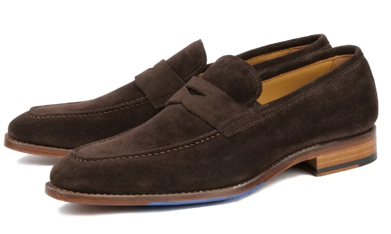 Hampton Penny Loafer Brown Suede