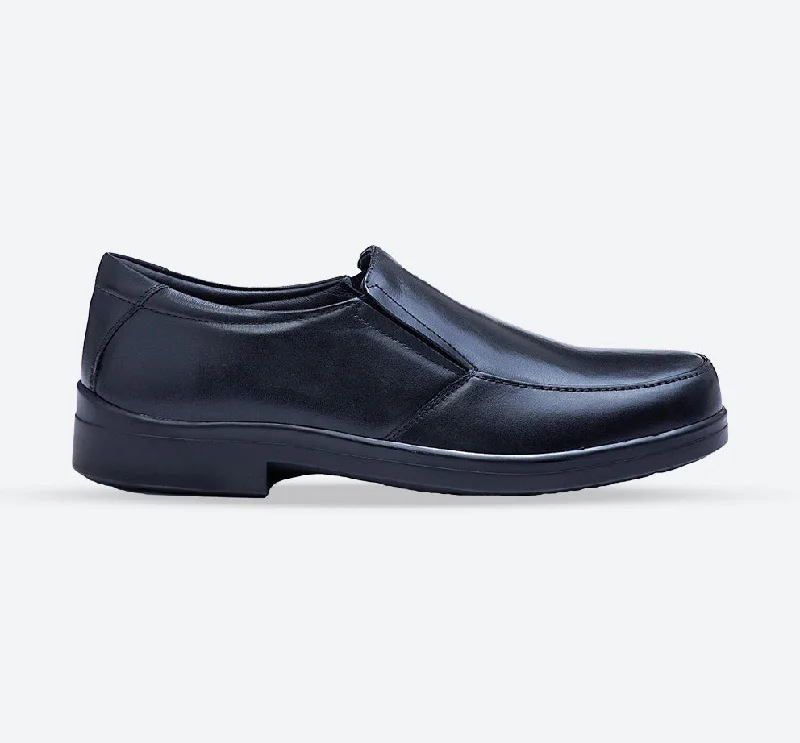 Mens Wide Fit Tredd Well Camelot Slip On Shoes - Black