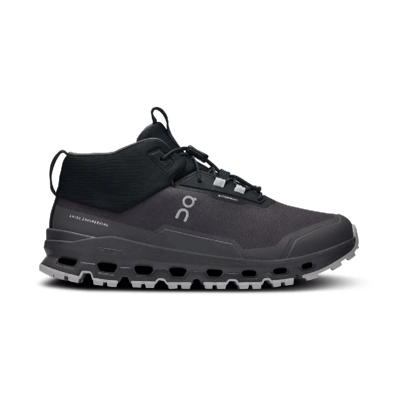 On Running Boy's (Grade School) Cloudhero Mid Waterproof Black/Eclipse