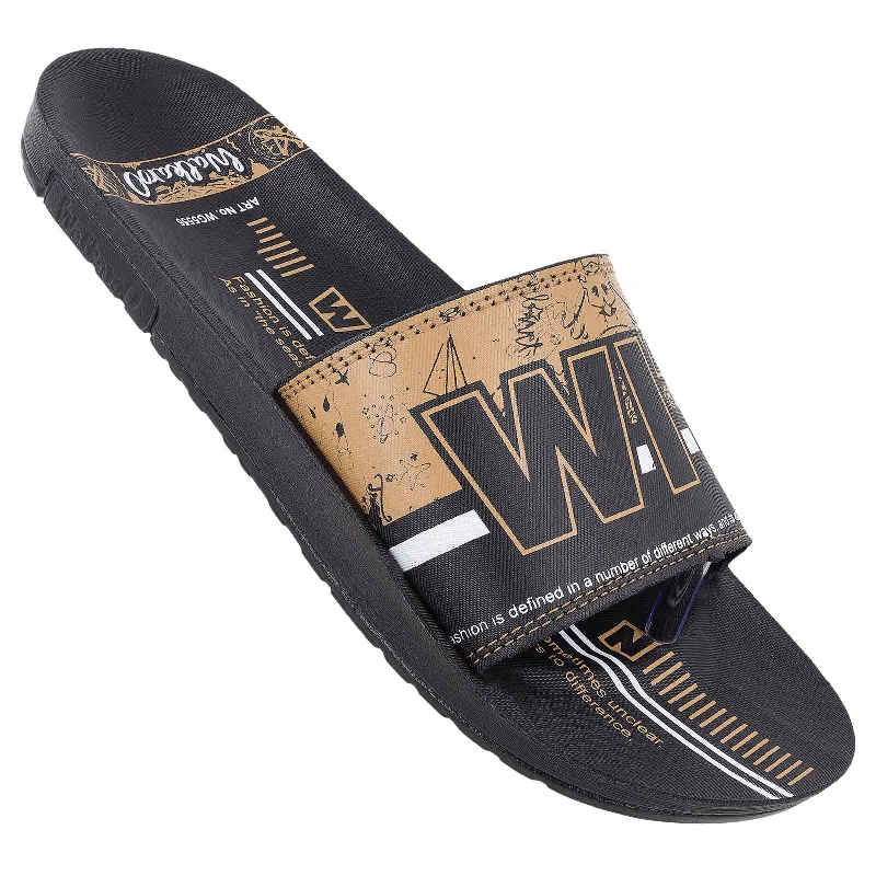 Printed Men's Slider - WG5556 Black