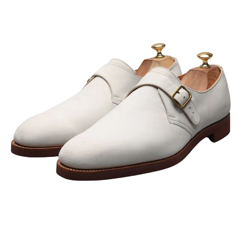 White Nubuck Monk Strap UK 11.5 E