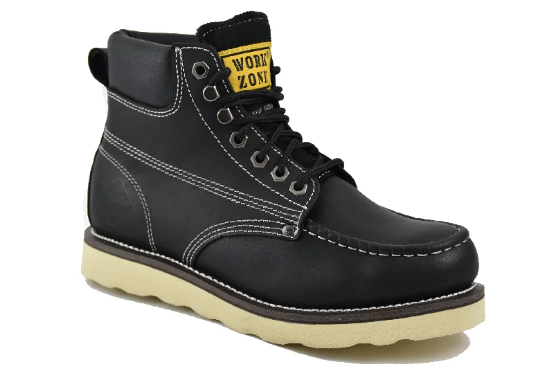 Work Zone Men's Moc-Toe 6" Soft Toe Work Boot